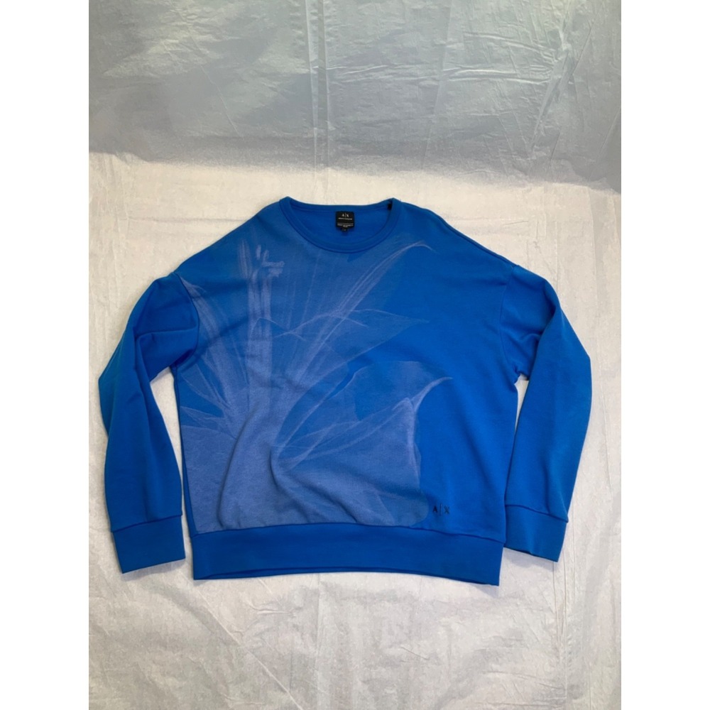 A|X ARMANI EXCHANGE Abstract-Print Organic-Cotton Men's Blend Sweatshirt sz M - Picture 3 of 13